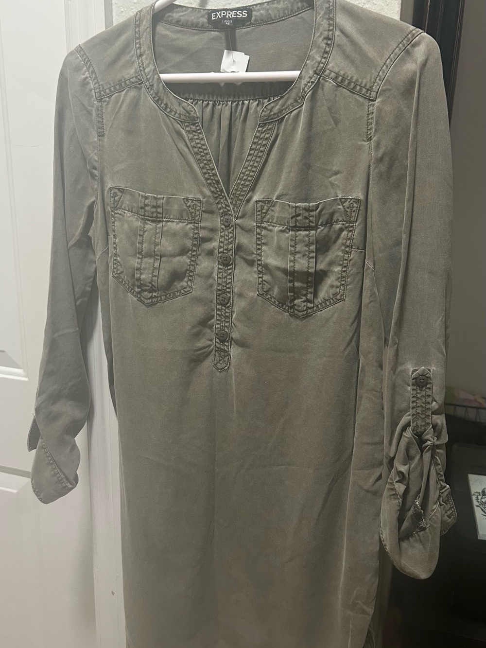 Express Olive Green Dress from Express
